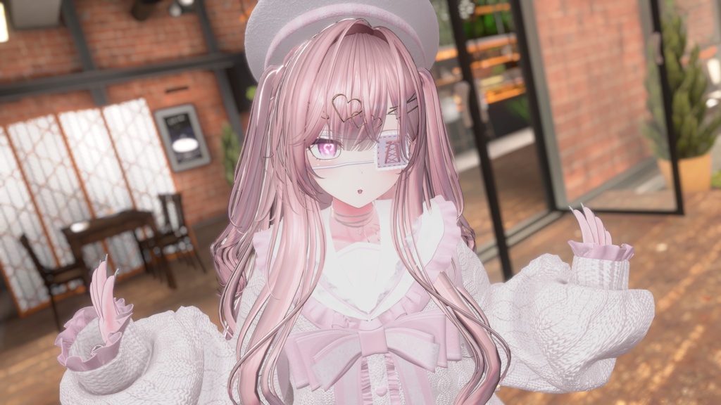 【イチゴちゃん対応】🎀Frilld Eyepatch🎀【4アバター対応】