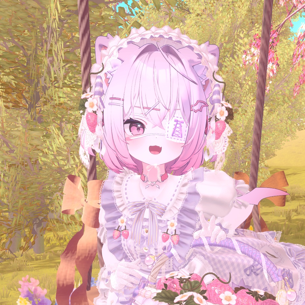 【イチゴちゃん対応】🎀Frilld Eyepatch🎀【4アバター対応】