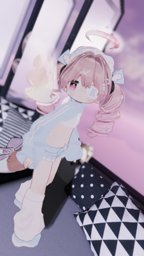 【イチゴちゃん対応】🎀Frilld Eyepatch🎀【4アバター対応】
