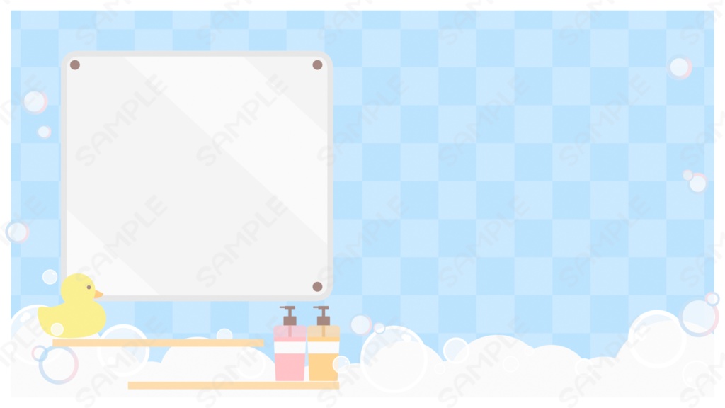 お風呂モチーフの配信画面