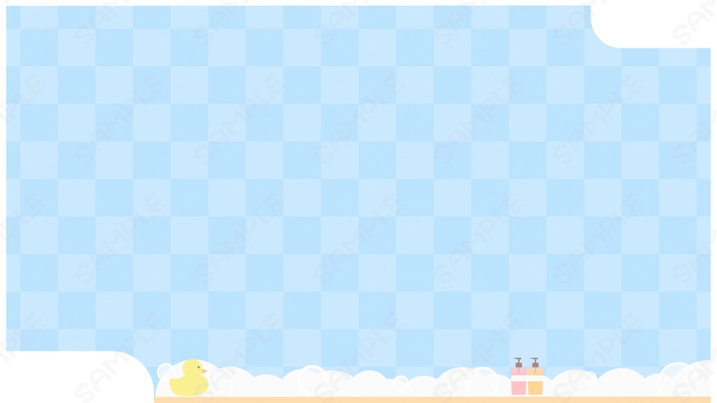 お風呂モチーフの配信画面