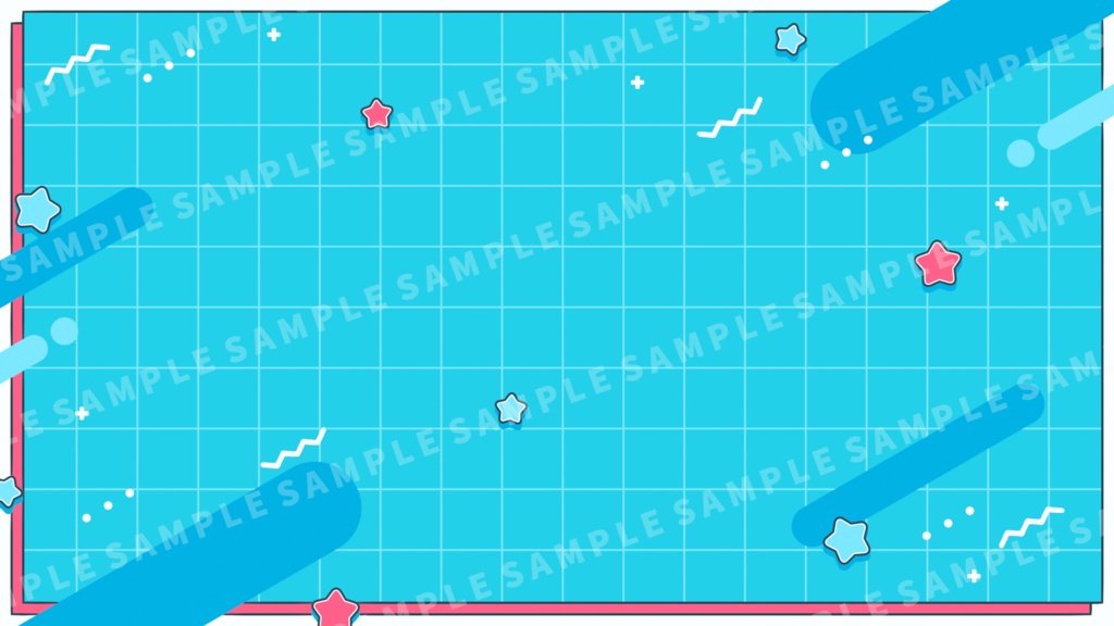 動く!ビビッドポップな配信画面【全4色】