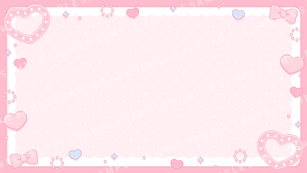 ラブリーな配信画面【全5色】