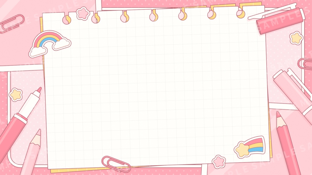 ポップな配信画面【全5色】