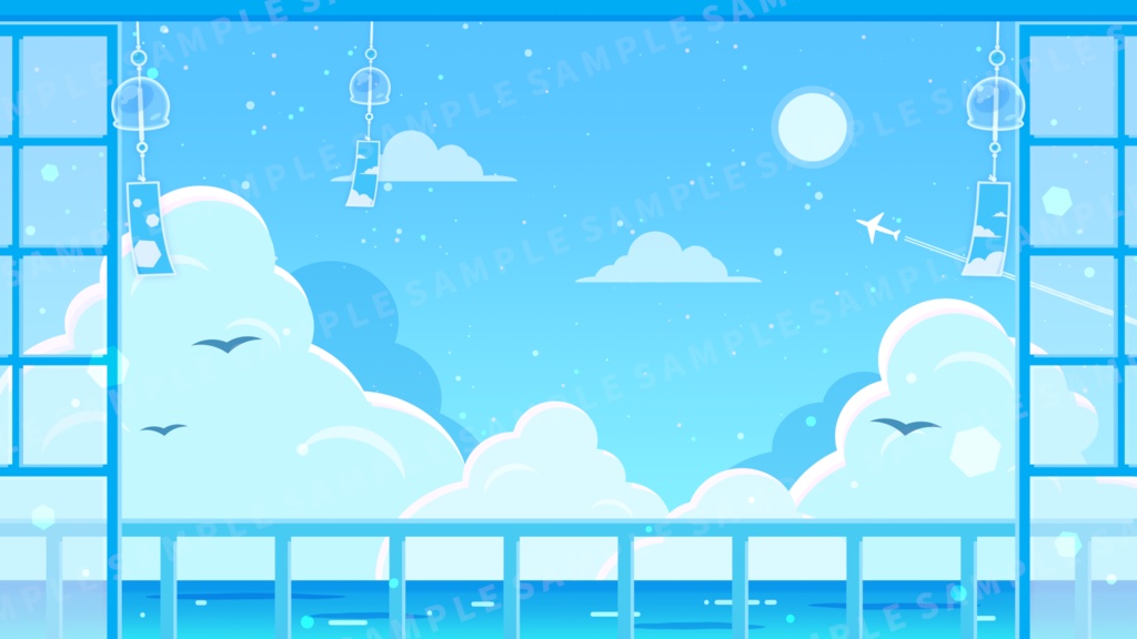 夏の景色な配信画面