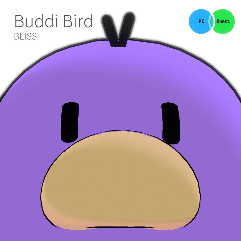 オリジナル3Dモデル 「バディ鳥」"Buddi bird"[FREE] - BLISS.ART - 2/4