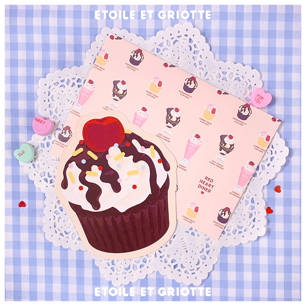 チョコカップケーキカード 封筒付き Etoile Et Griotte Web Store Booth