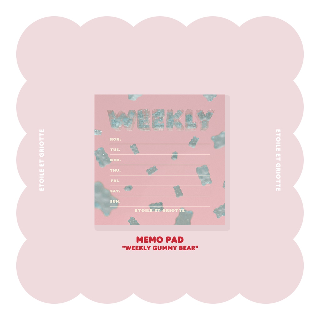 メモパッドWEEKLY GUMMY BEAR