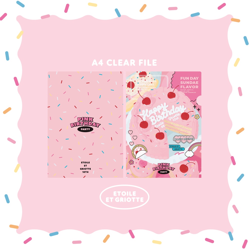 A4クリアファイルPINK BIRTHDAY PARTY