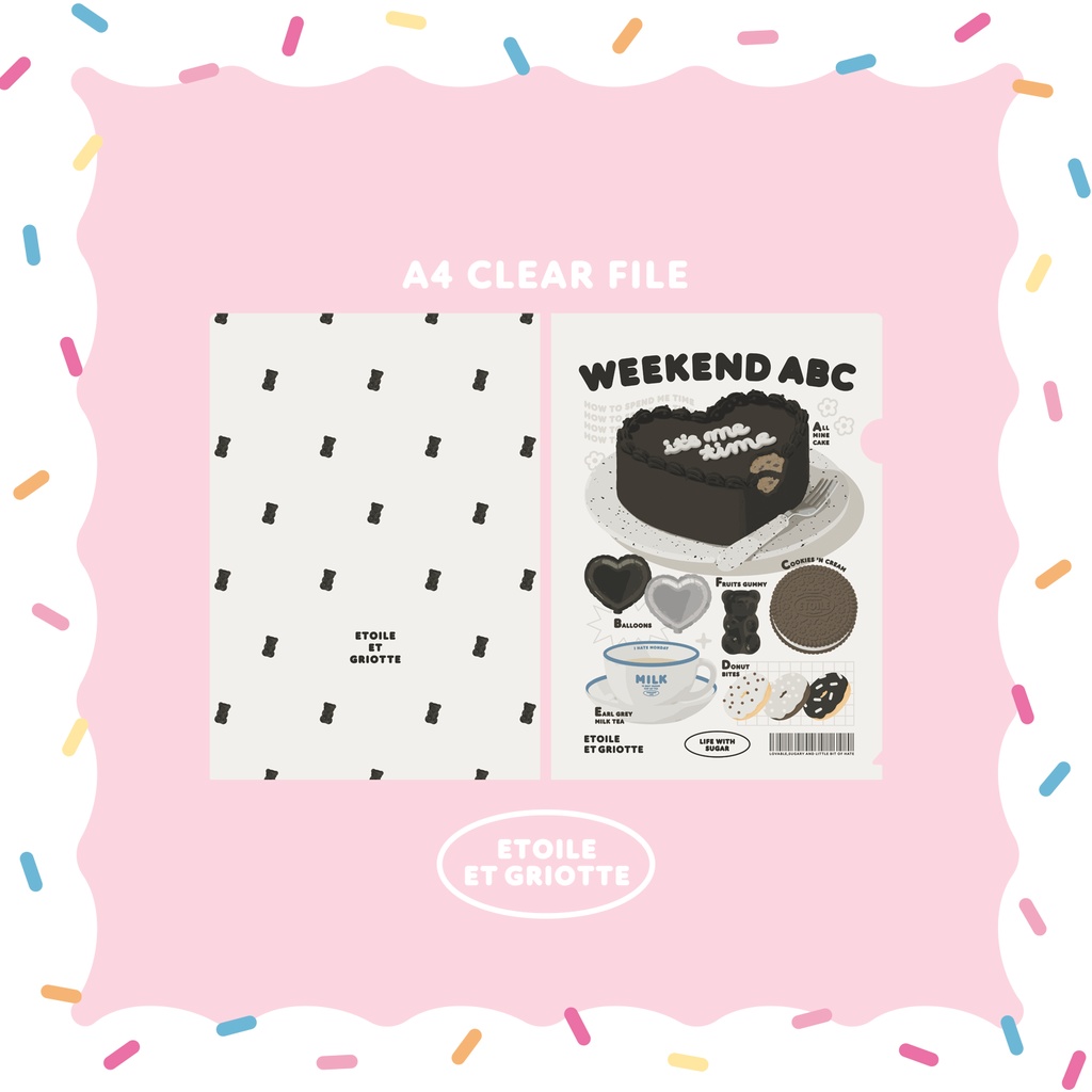 A4クリアファイルWEEKEND ABC