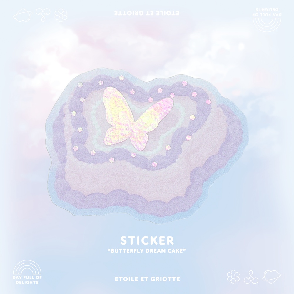 ステッカーButterfly Dream Cake
