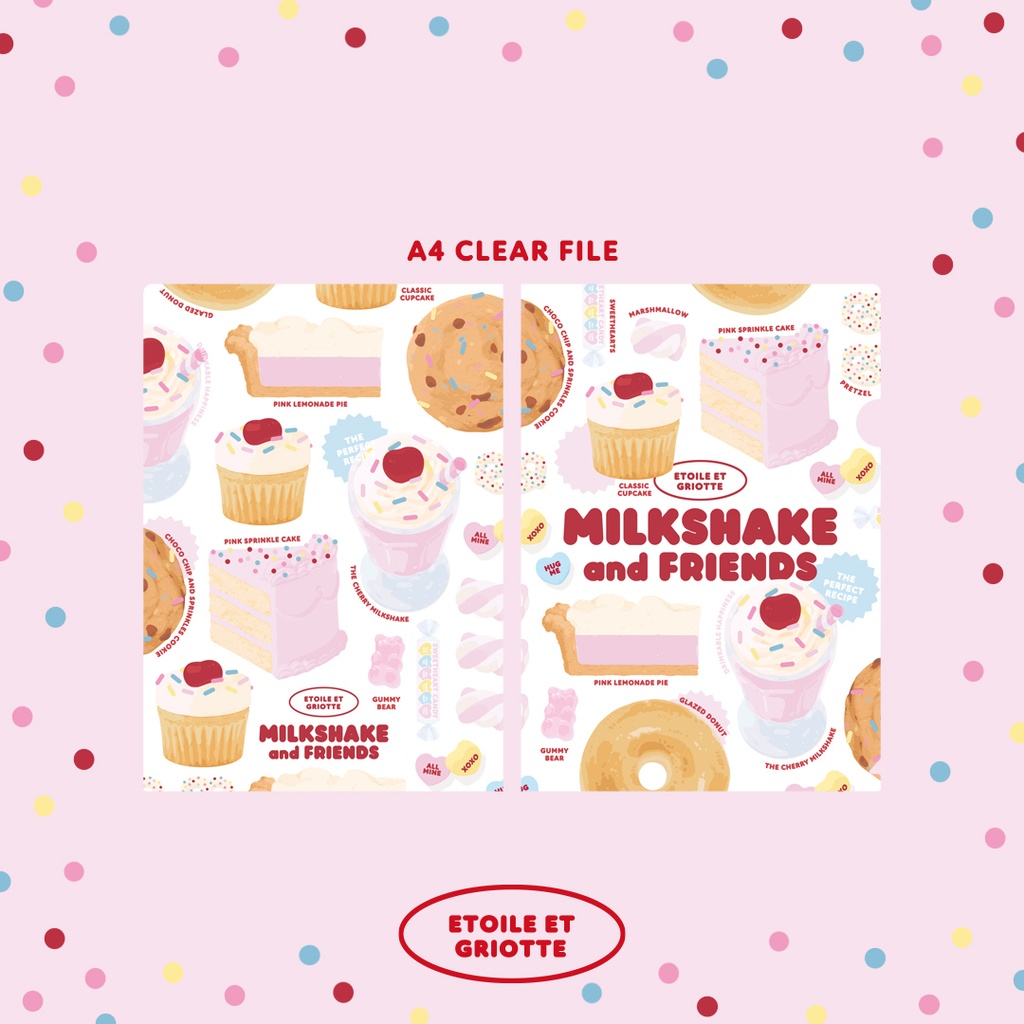 A4クリアファイルMILKSHAKE and FRIENDS