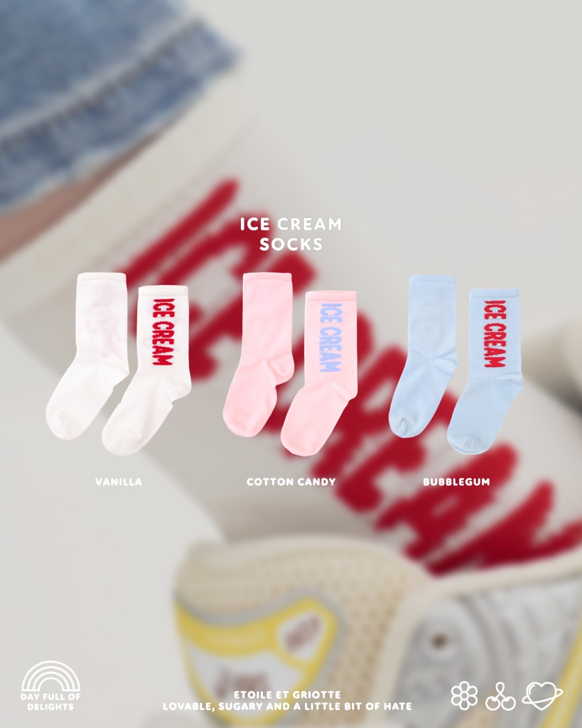 ICE CREAMソックス(3color)