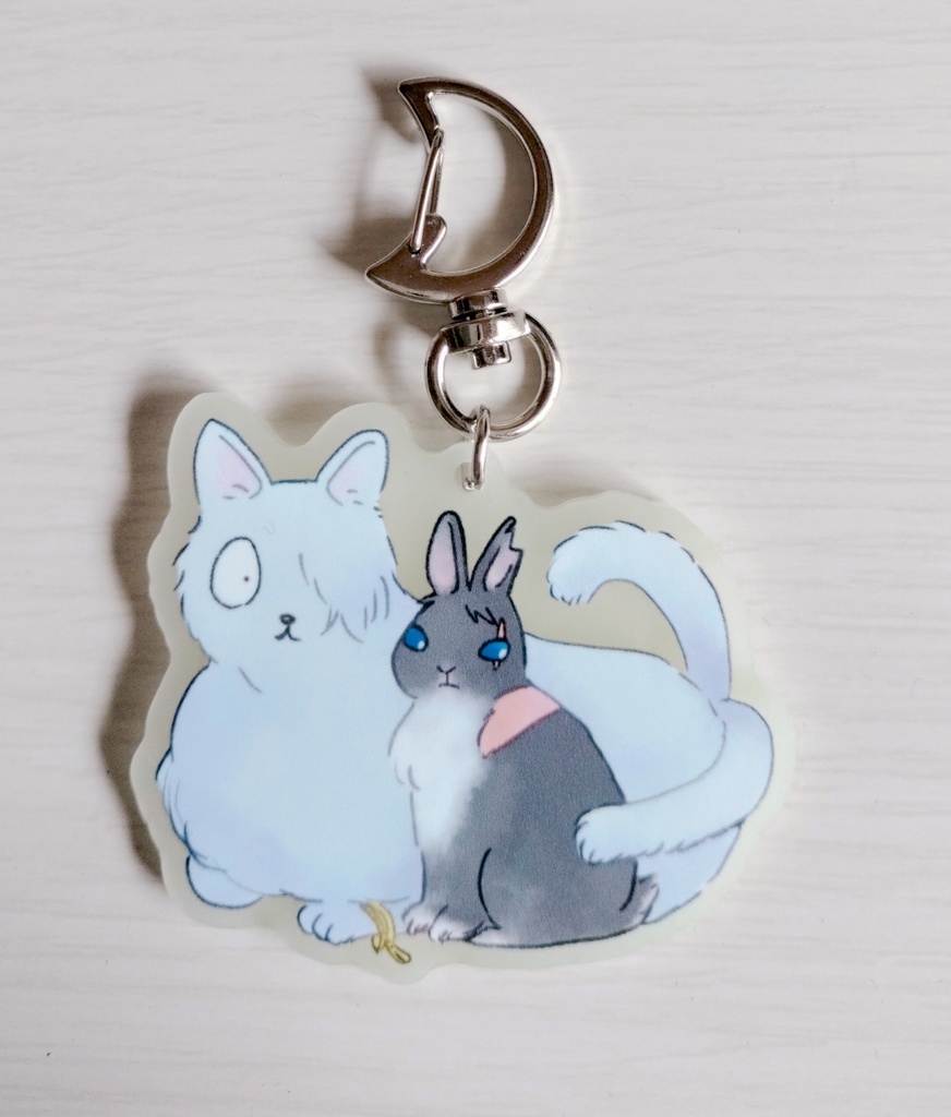 父水ねこうさ蓄光アクキー