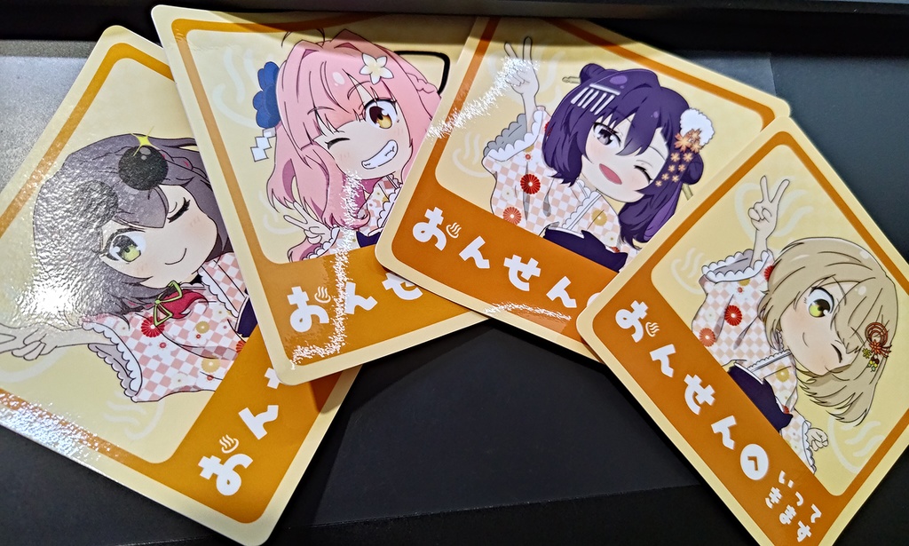 おんせんへいってきますステッカー（正方形）