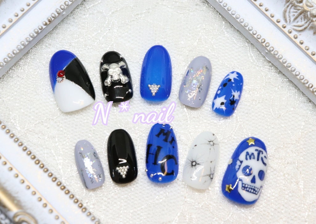New*【ネイルチップ】ヒプノシスマイク/青棺左馬刻/イメージネイル