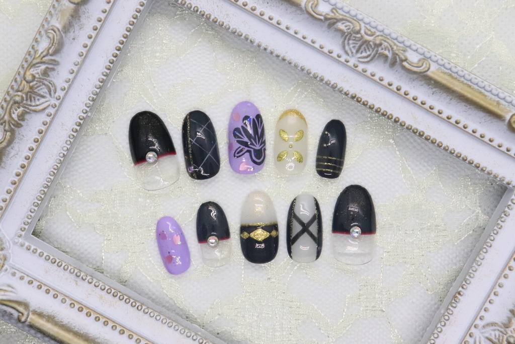 ネイルチップ 刀剣乱舞 明石国行 イメージ N Nail Booth ネイルチップ 刀剣乱舞 明石国行 イメージ N Nail Booth
