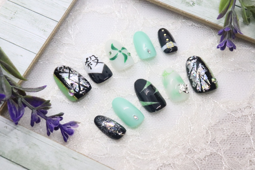 【ネイルチップ】鬼滅の刃/不死川実弥/デザイン2