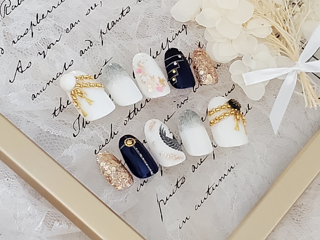 【ネイルチップ】刀剣乱舞/鶴丸国永/イメージデザイン