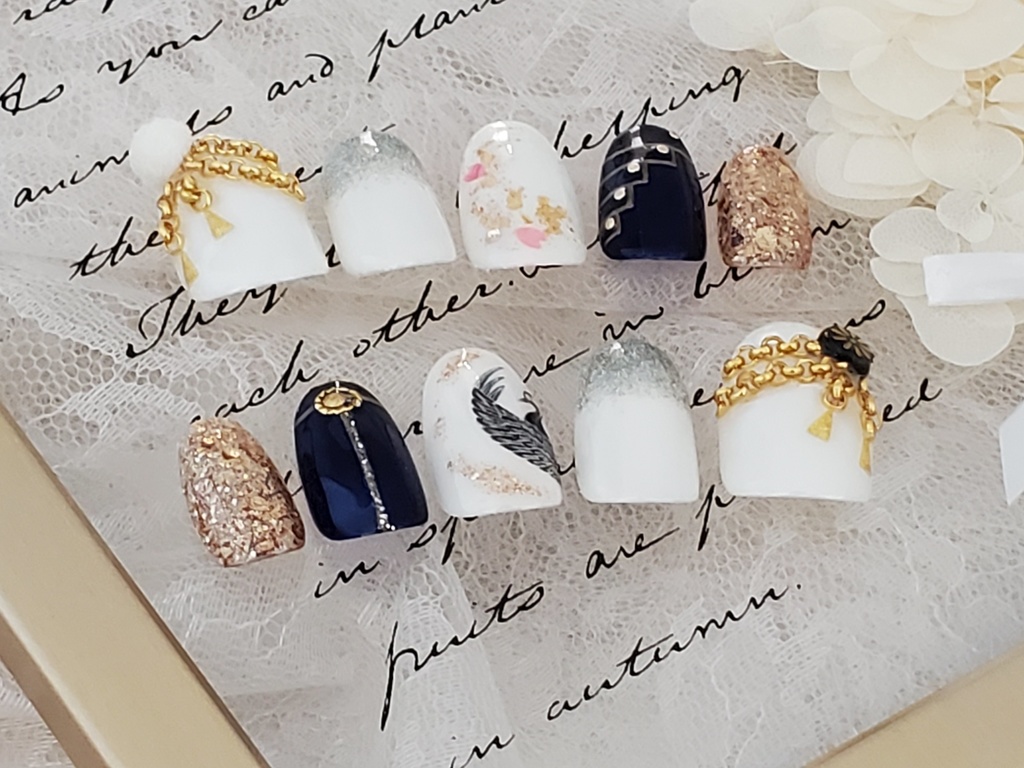 【ネイルチップ】刀剣乱舞/鶴丸国永/イメージデザイン