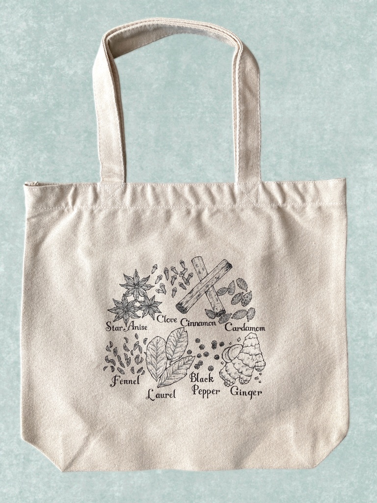 スパイス柄トートバッグ