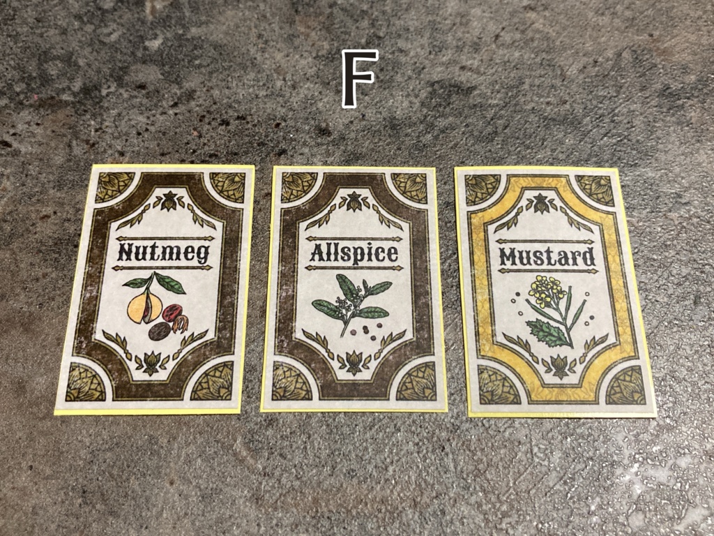 スパイス ラベル シール(3枚セット)