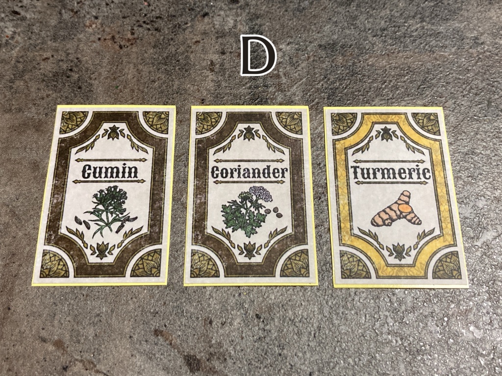 スパイス ラベル シール(3枚セット)