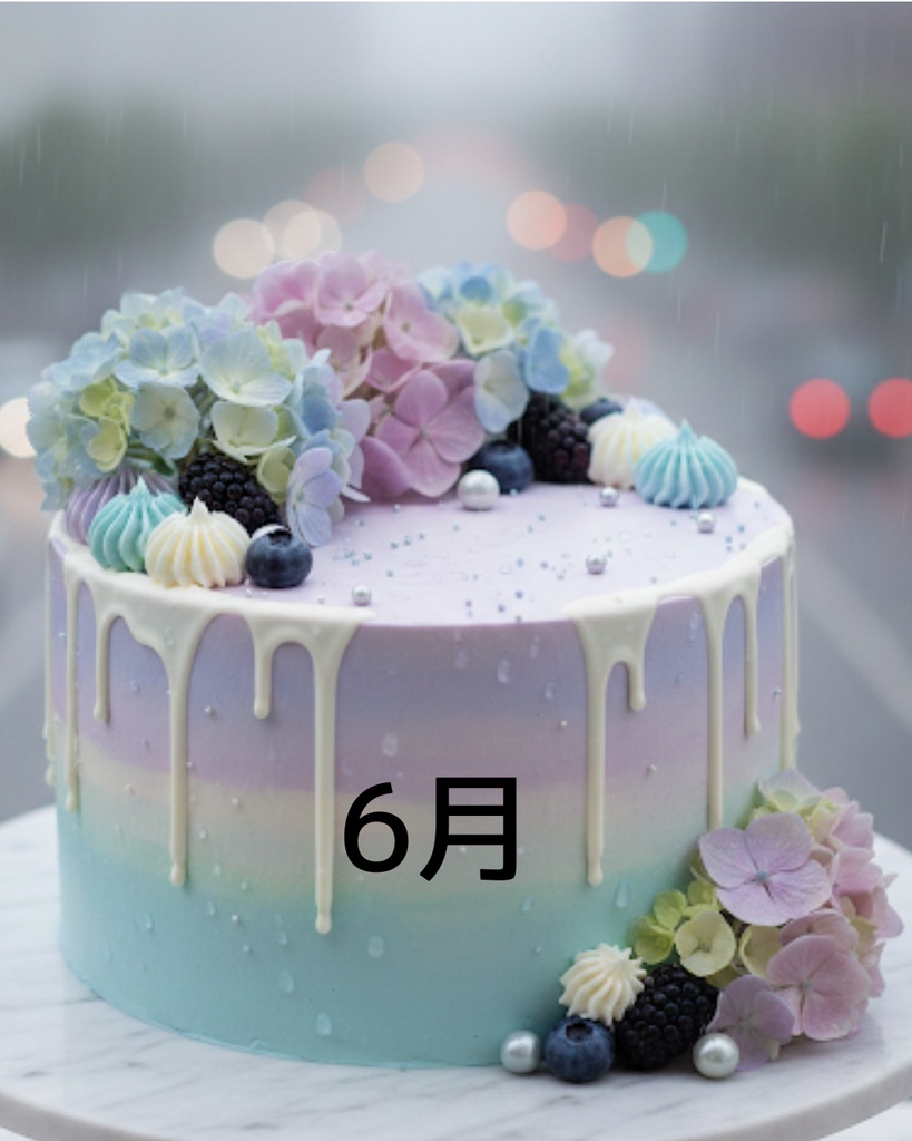 【全12種類セット】誕生月ケーキ 待受画像 | AI生成