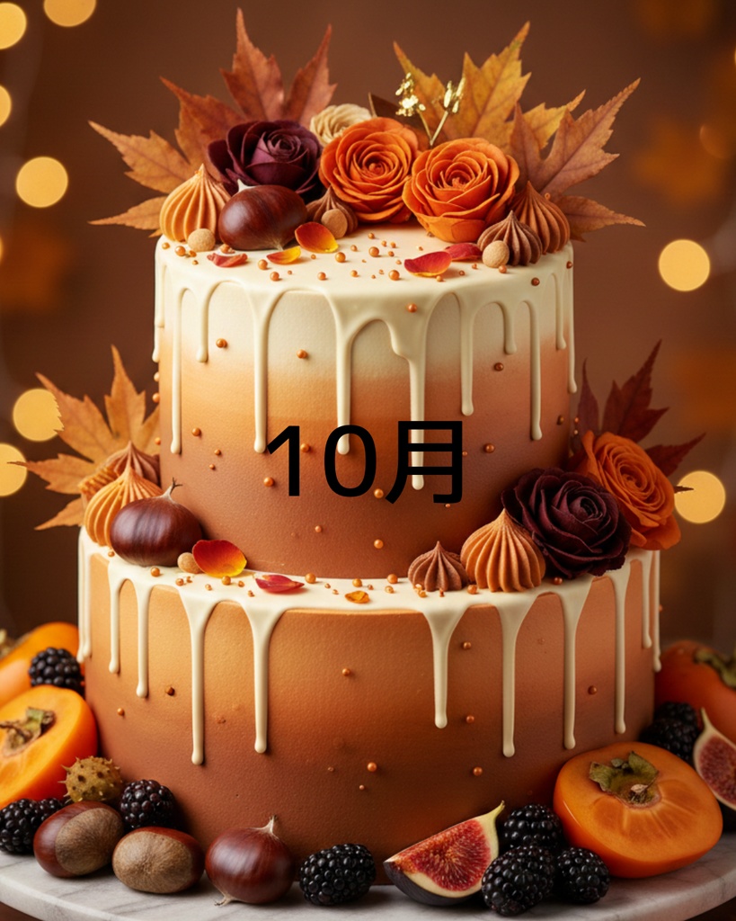 【全12種類セット】誕生月ケーキ 待受画像 | AI生成