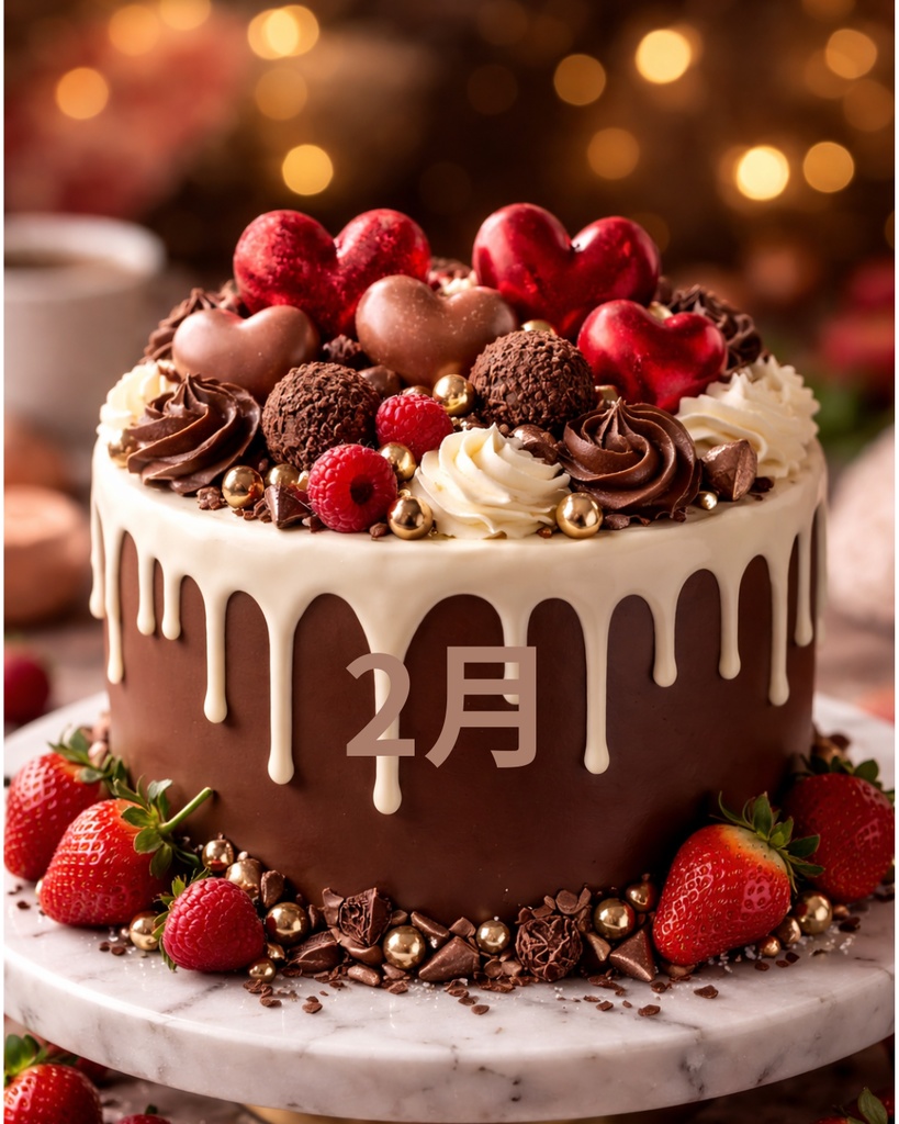 【全12種類セット】誕生月ケーキ 待受画像 | AI生成