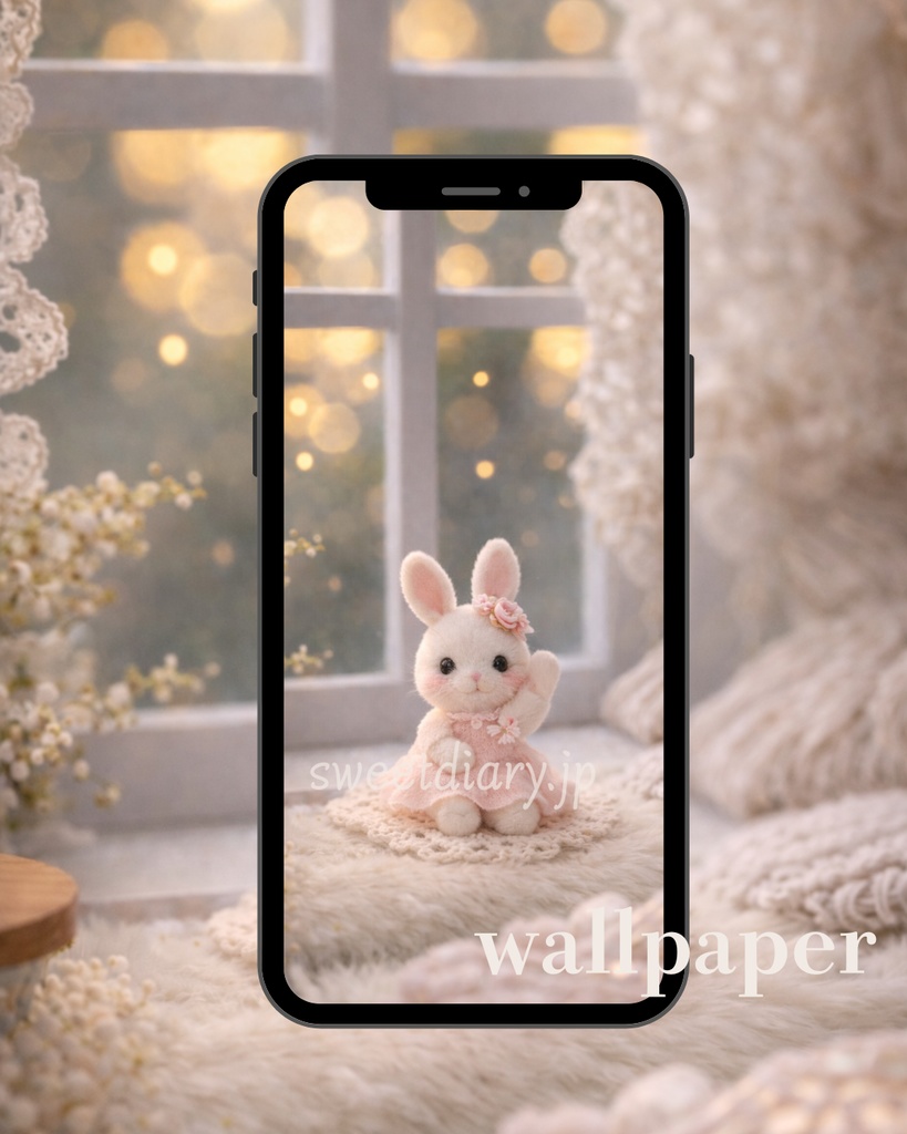 🏡 おちゃめかわいい看板うさぎ 待受画像 『全10種セット』