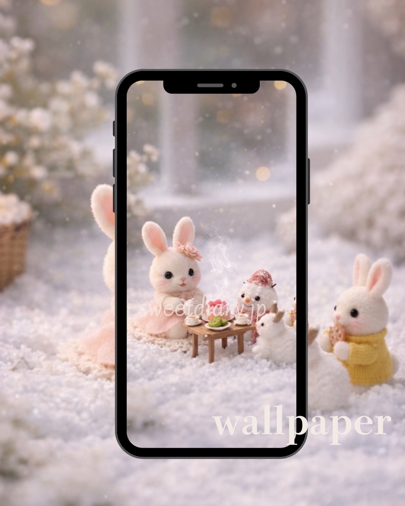 🏡 おちゃめかわいい看板うさぎ 待受画像 『全10種セット』