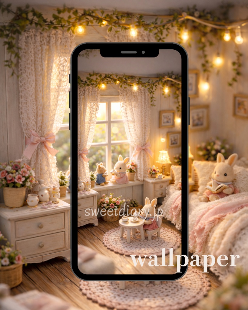 🏡 おちゃめかわいい看板うさぎ 待受画像 『全10種セット』