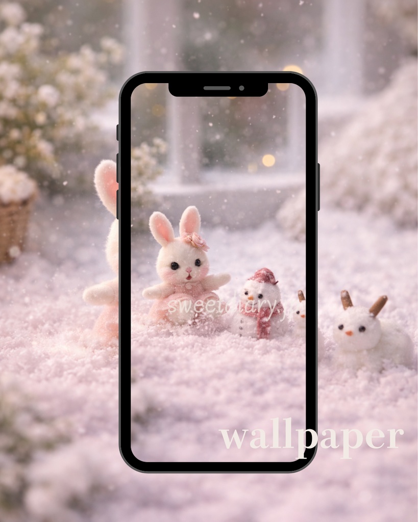 🏡 おちゃめかわいい看板うさぎ 待受画像 『全10種セット』