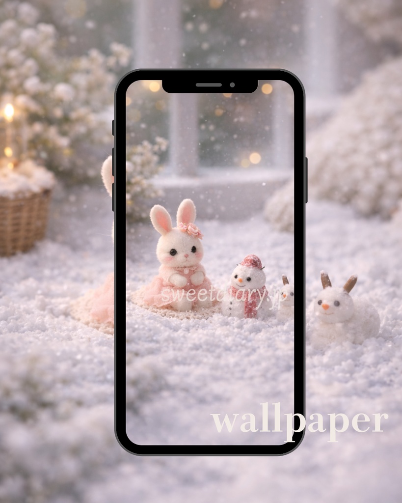 🏡 おちゃめかわいい看板うさぎ 待受画像 『全10種セット』