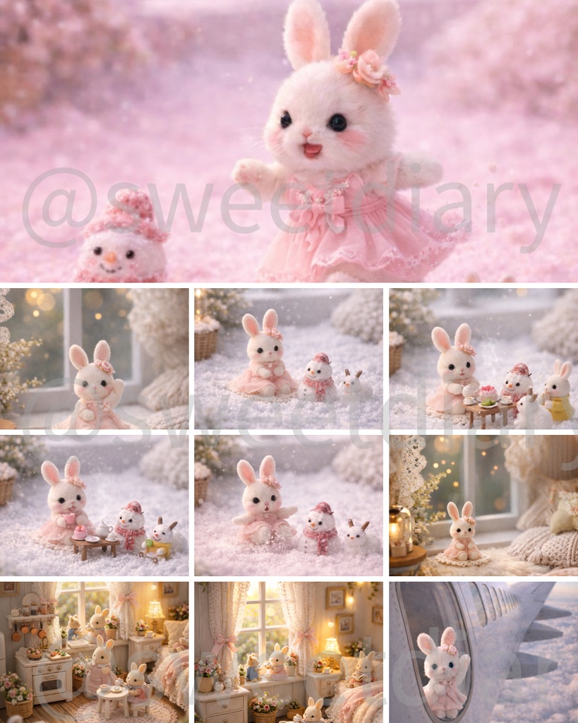 🏡 おちゃめかわいい看板うさぎ 待受画像 『全10種セット』