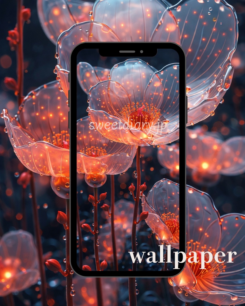 【全8枚セット】光を纏う透明な花々 - コレクション|sweet