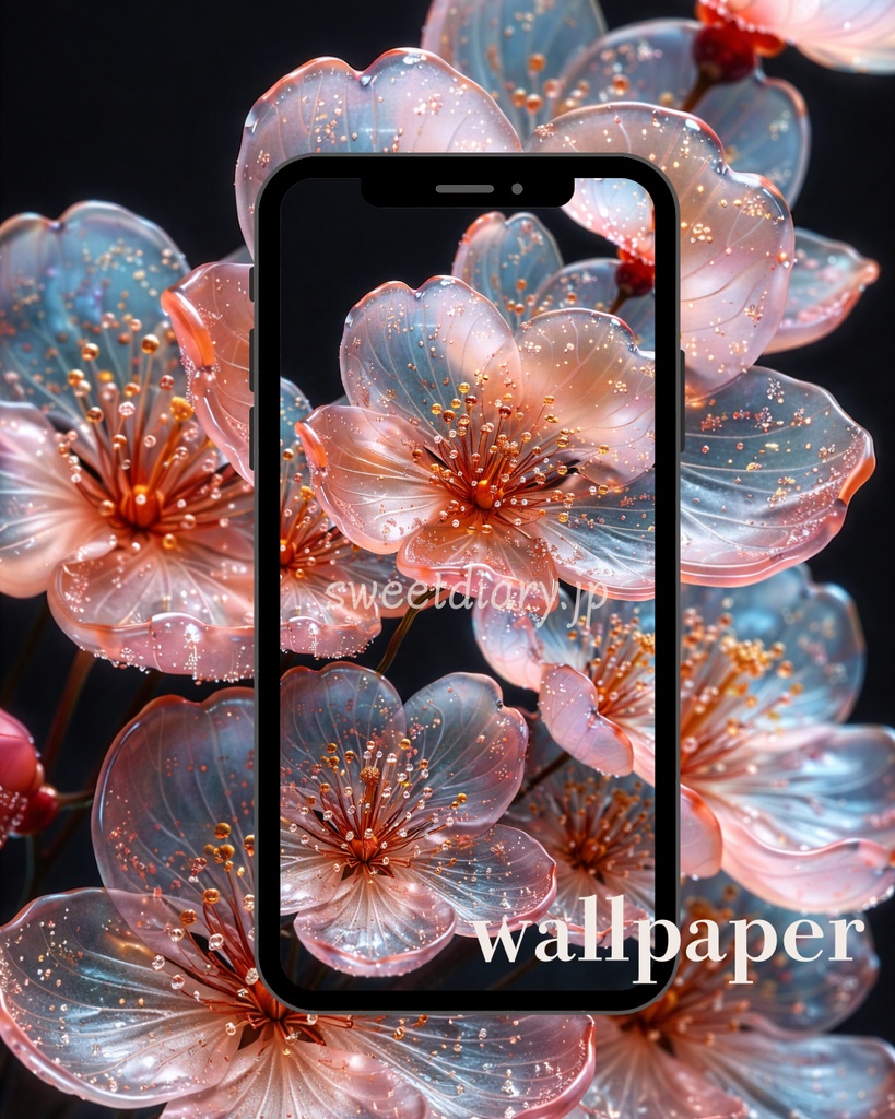 【全8枚セット】光を纏う透明な花々 - コレクション|sweet