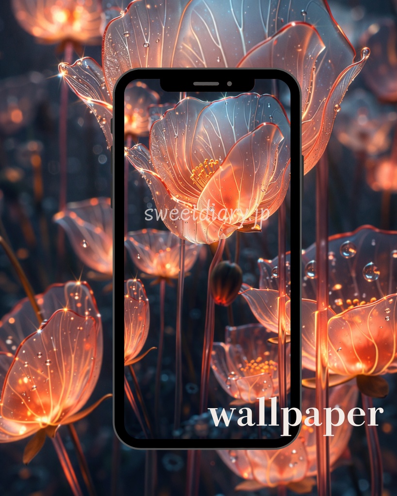 【全8枚セット】光を纏う透明な花々 - コレクション|sweet