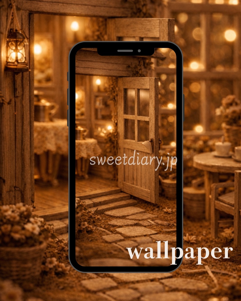 【待受10枚セット】茶色🤎くまさん、幸せな1日🍯『🧸有り無しセット』