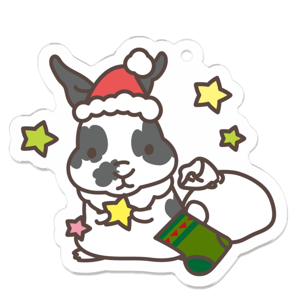 ★うさぎさんのクリスマスキーホルダー★