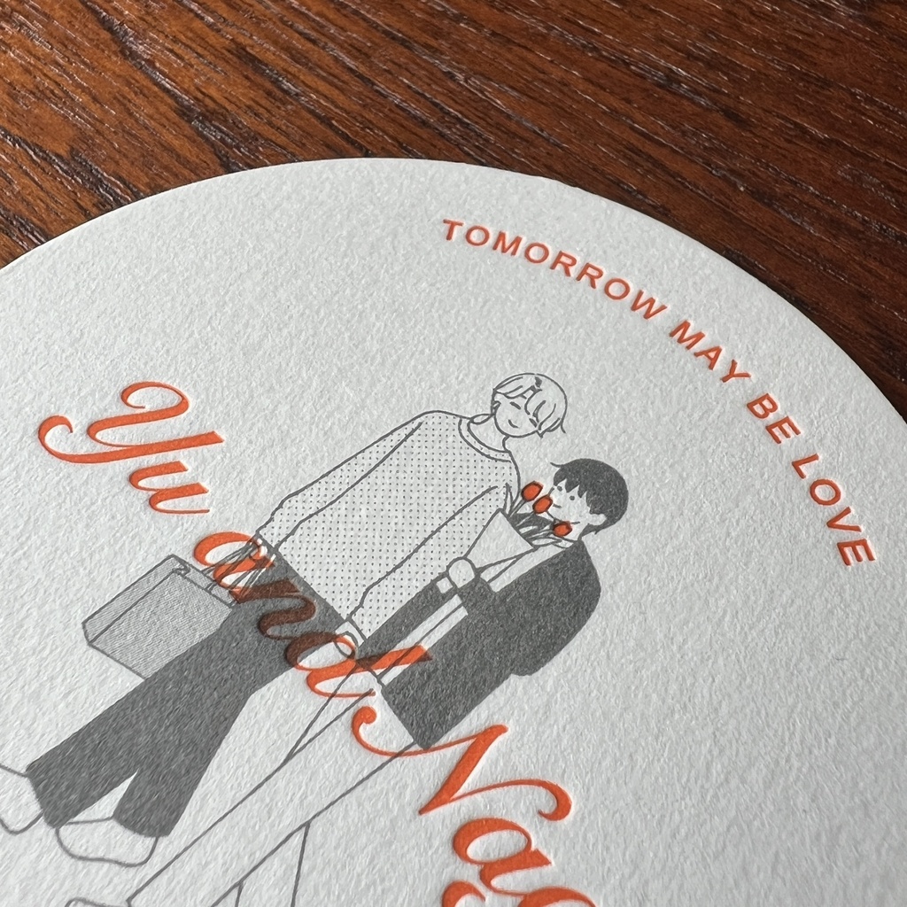 【サイン会記念グッズ】活版印刷コースターとステッカーのセット