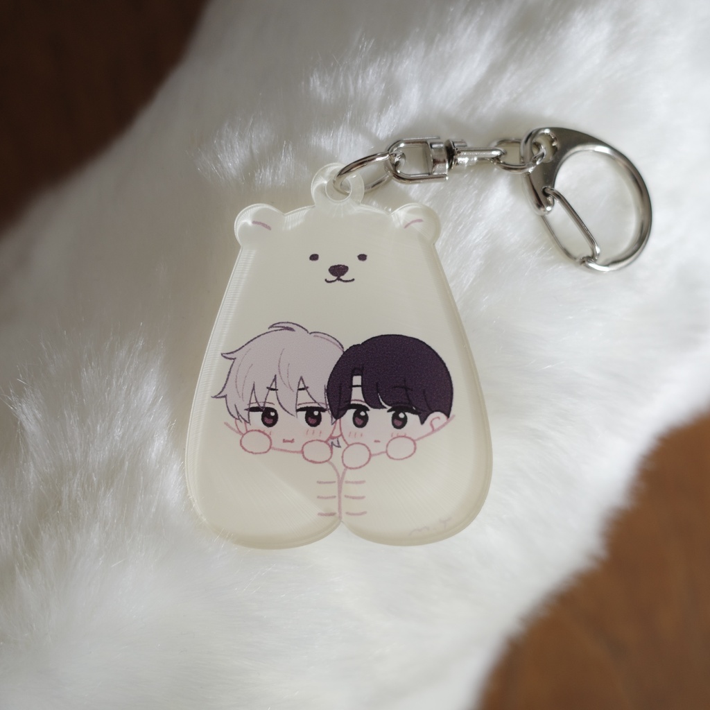 【サイン会記念グッズ】しろくまとよりみちのアクリルキーホルダー