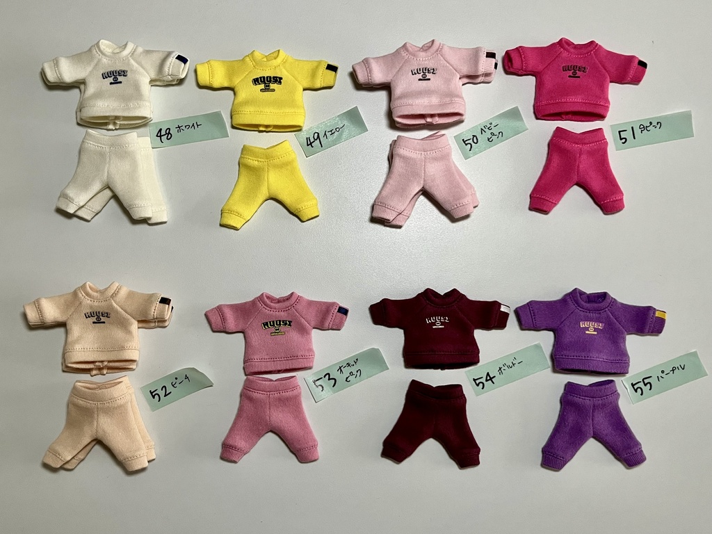 スウェット上下 ねんどーるキッズサイズ プリントあり