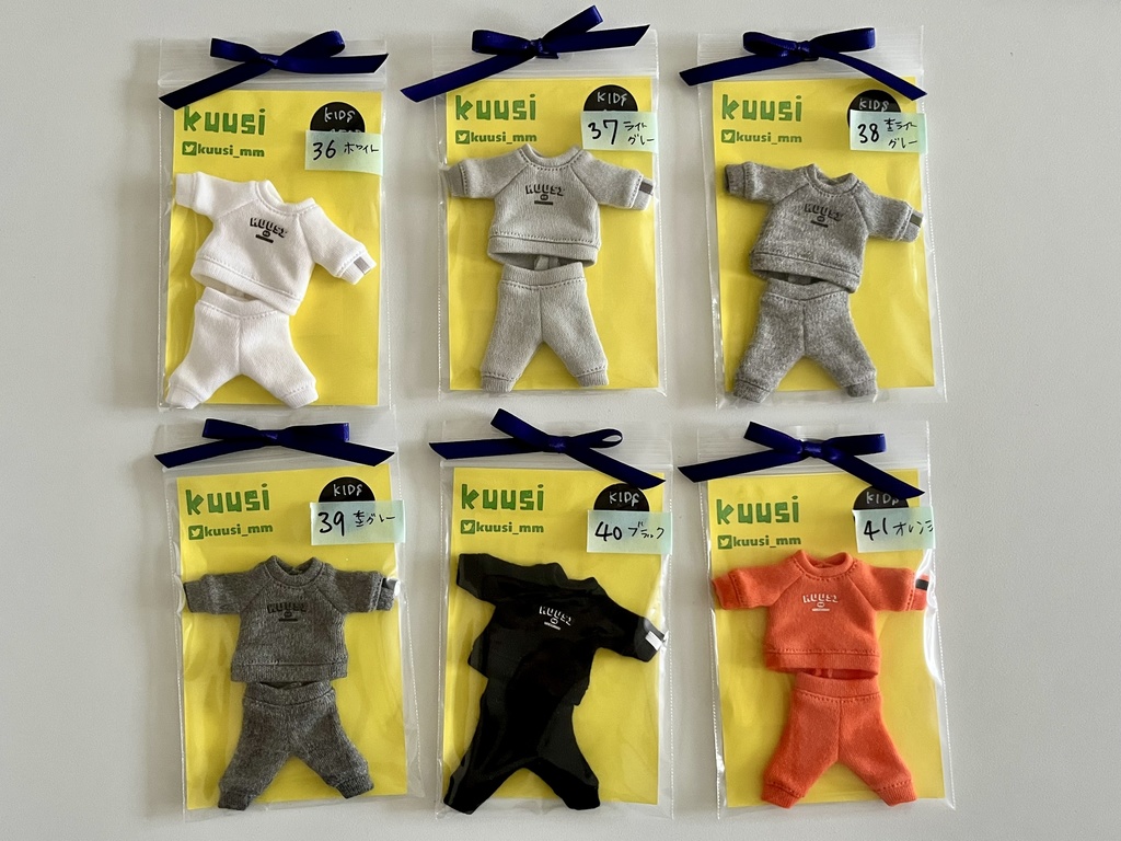 スウェット上下 ねんどーるキッズサイズ プリントあり