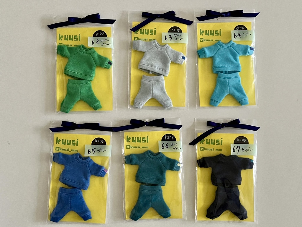 スウェット上下 ねんどーるキッズサイズ プリントなし