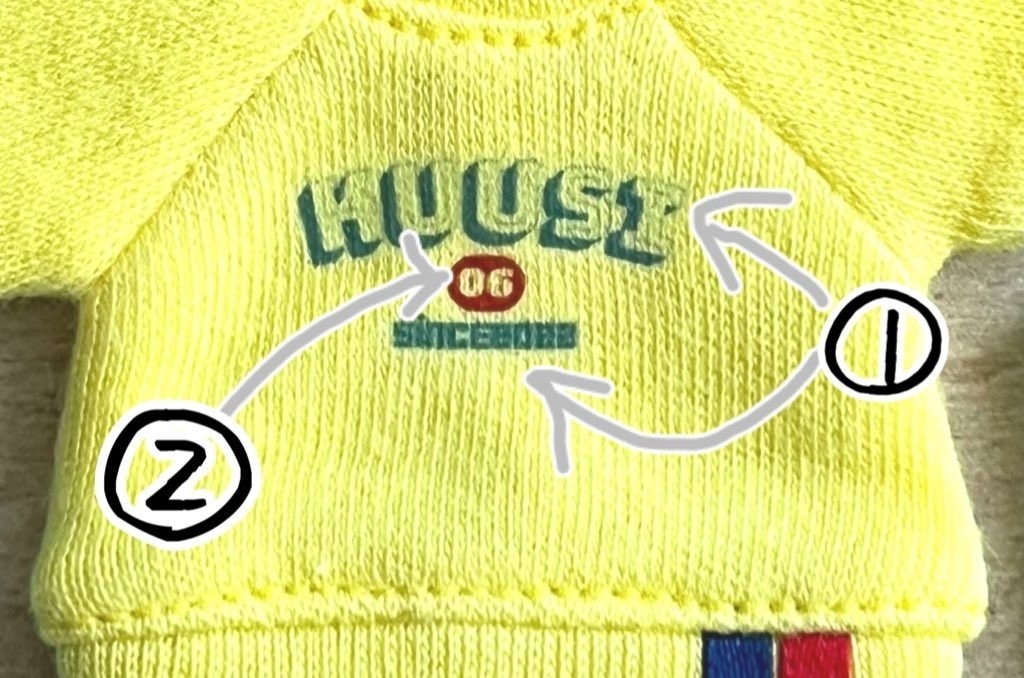 重ね着風スウェットオーダー(プリントあり)