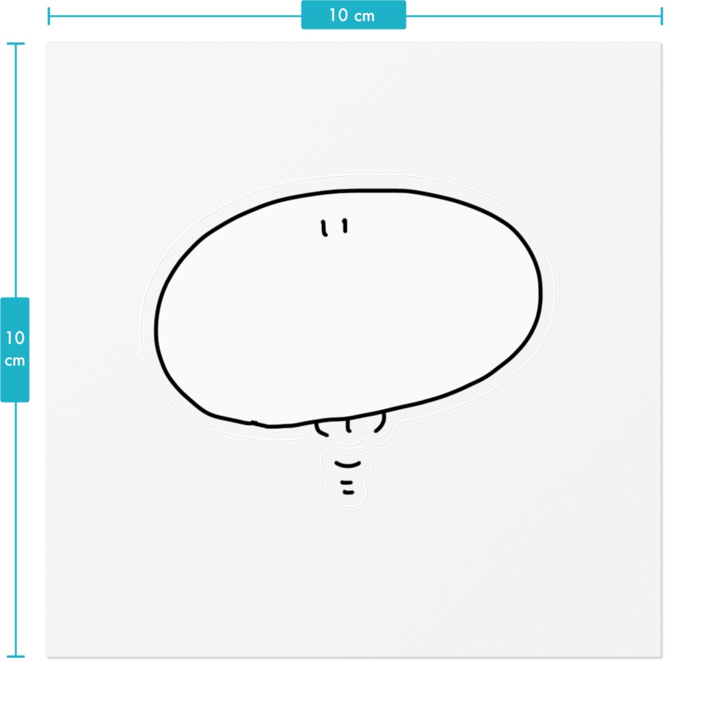 くらげステッカー 白