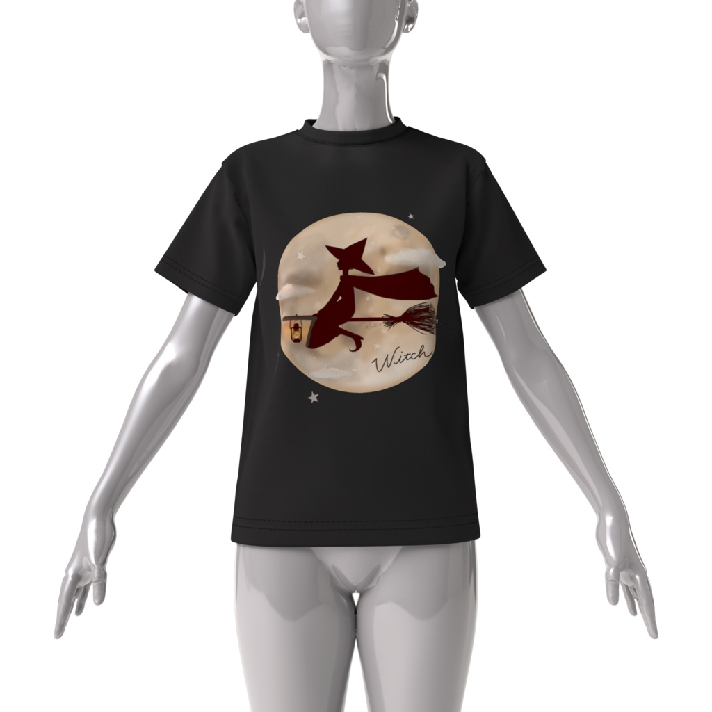 月夜の魔女ビッグシルエットTシャツ