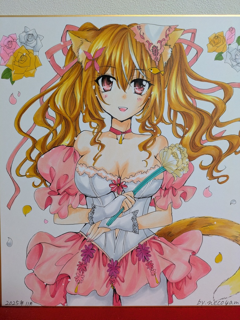 直筆カラー大色紙！白の花嫁❤️